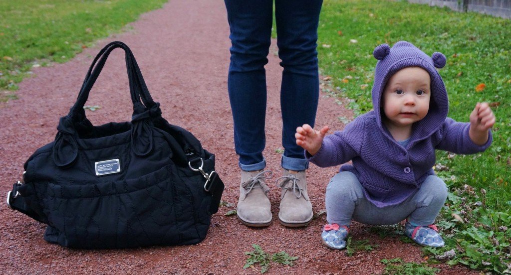 Mom life tee, army jacket denim, and booties