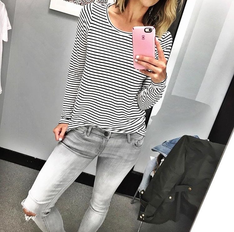 Instagram round-up: striped tee and grey denim