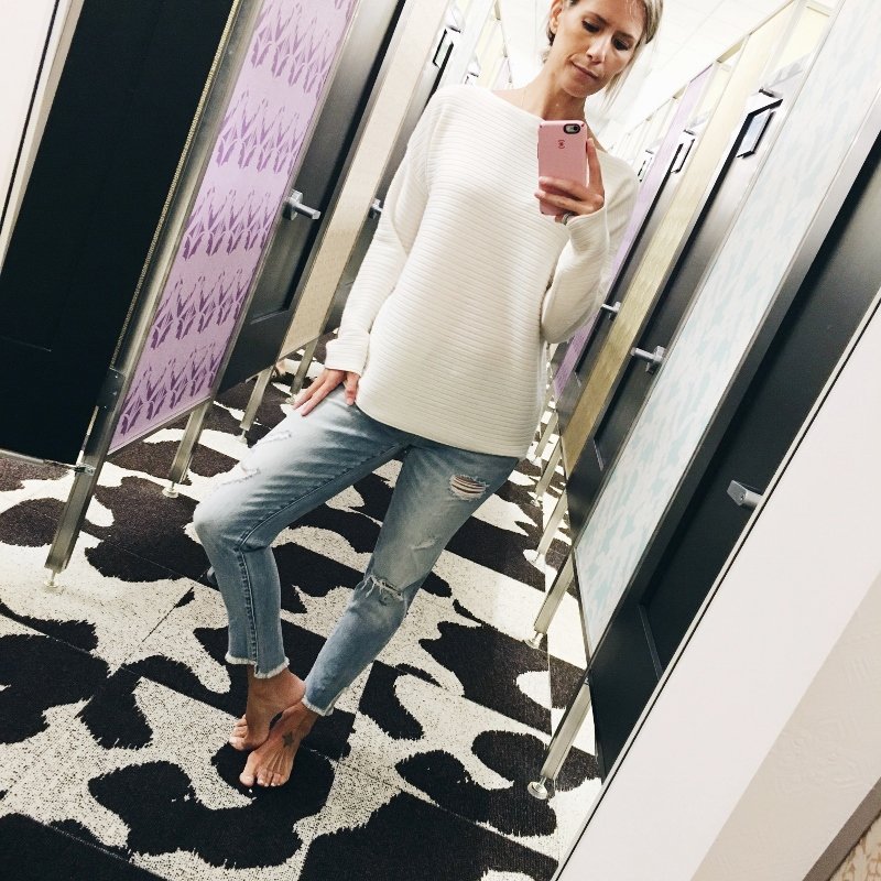 Dressing room diaries, cashmere sweater and denim