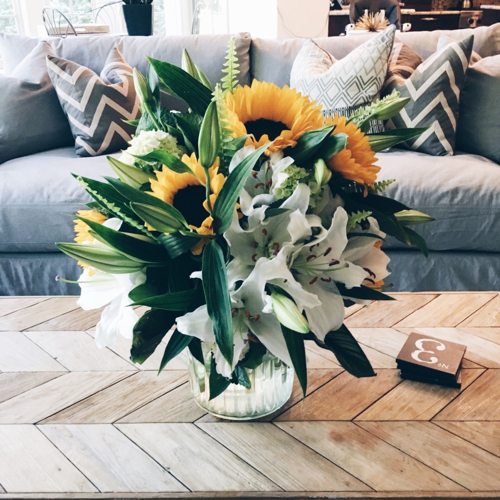 First trimester, flowers from my husband
