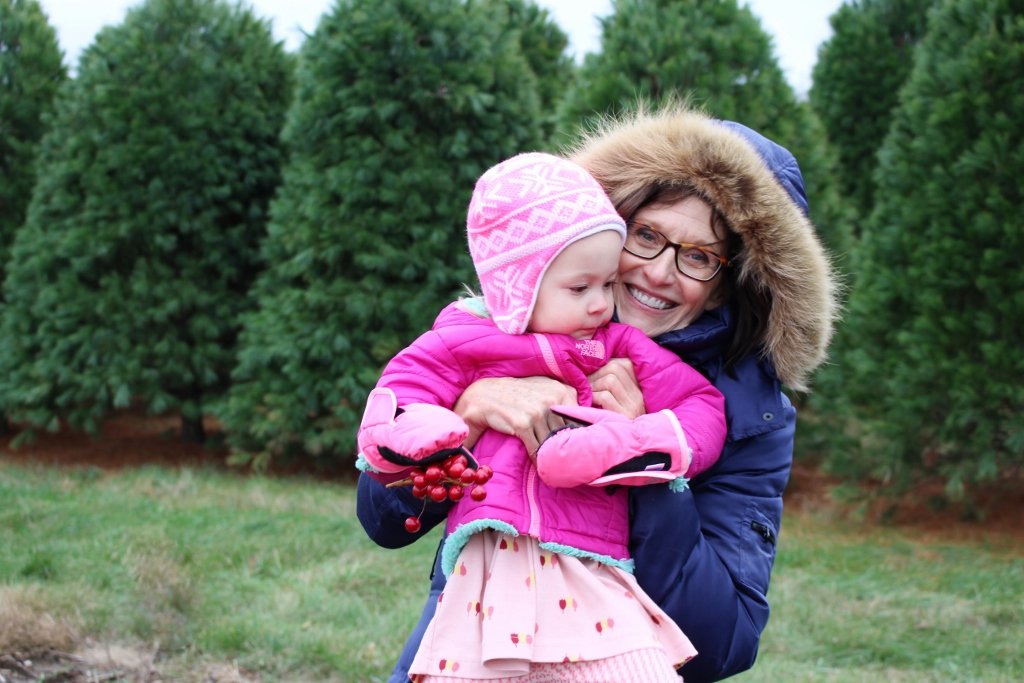 Christmas tree farm with kids
