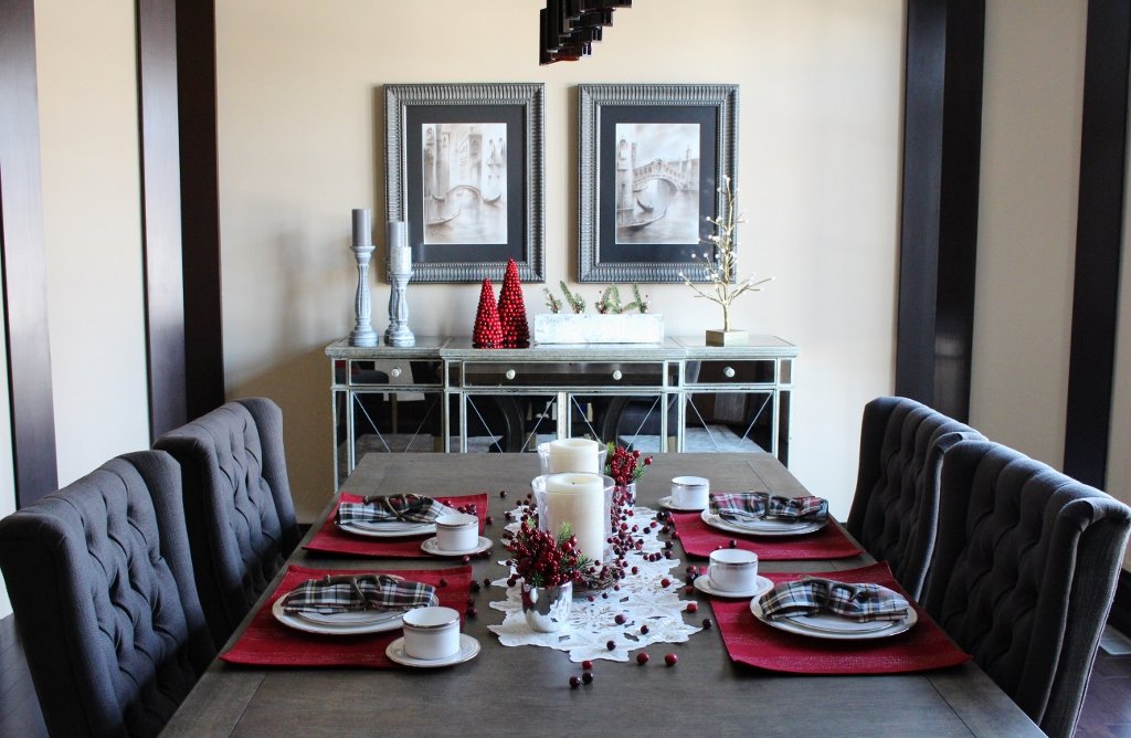 Christmas at home, table setting