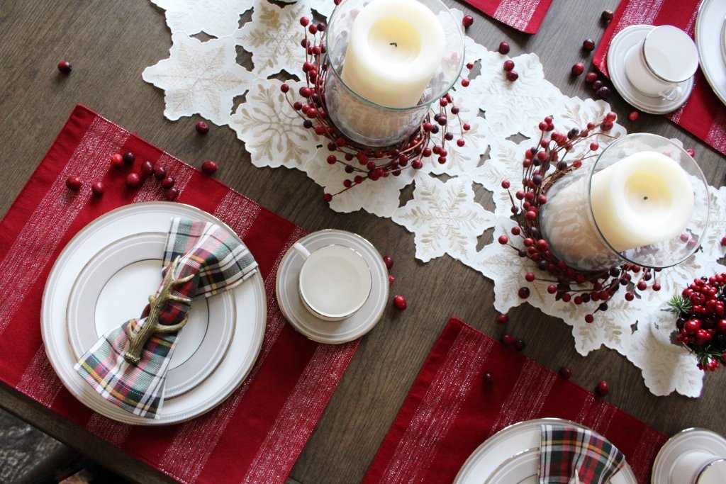 Christmas at home, table setting
