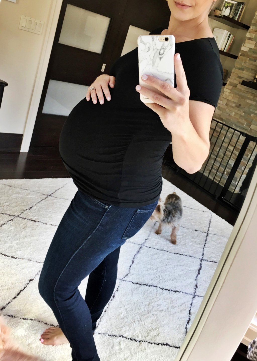 Third trimester, skinny jeans