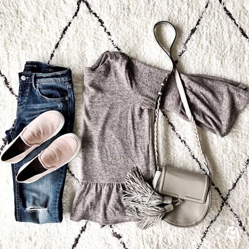 Instagram round up: peplum top, denim, shoes, and handbag