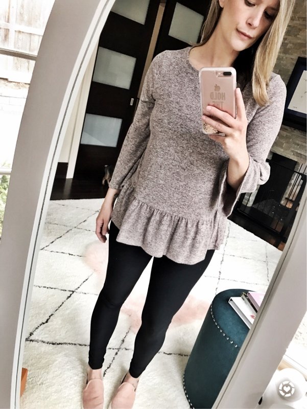 Instagram round up: peplum top, leggings, shoes