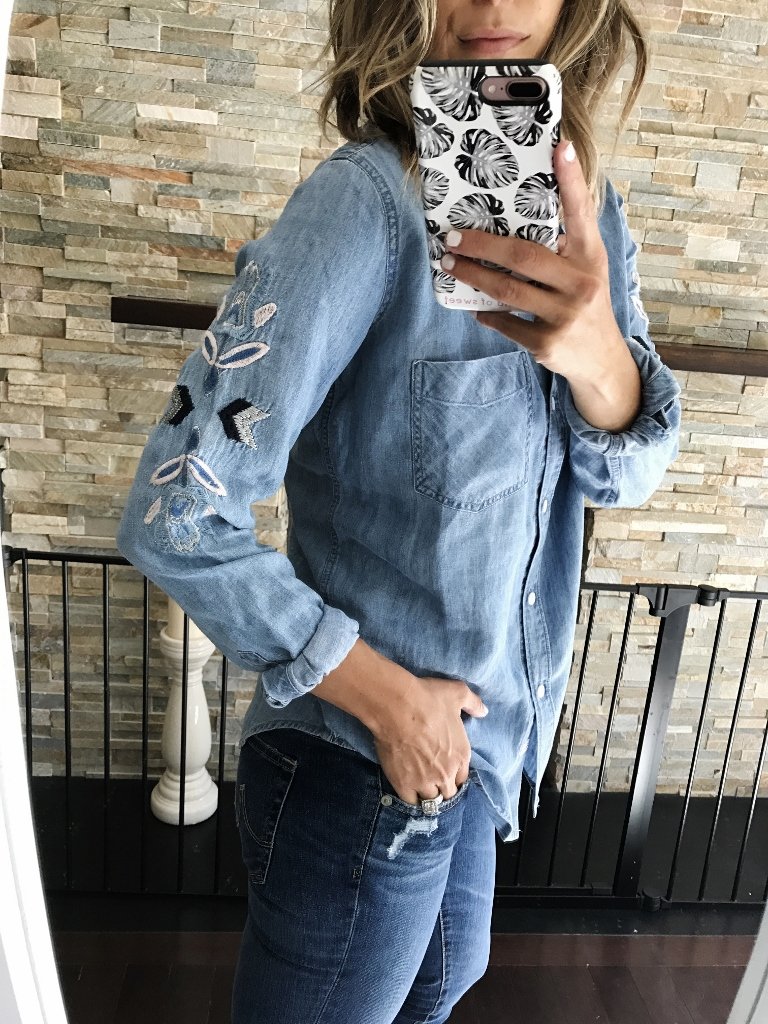 Nordstrom Anniversary Sale, chambray shirt and denim