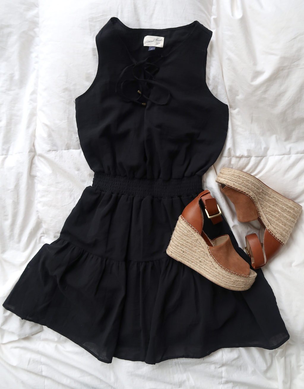 What's In My Suitcase: Beach Vacation, romper and espadrille wedges