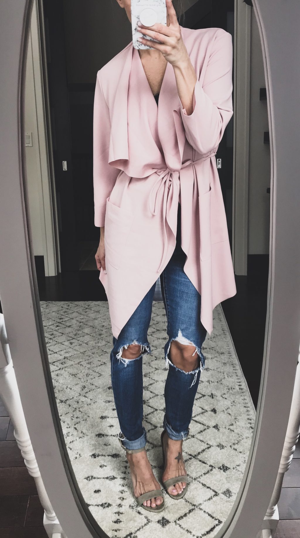 Shein waterfall coat