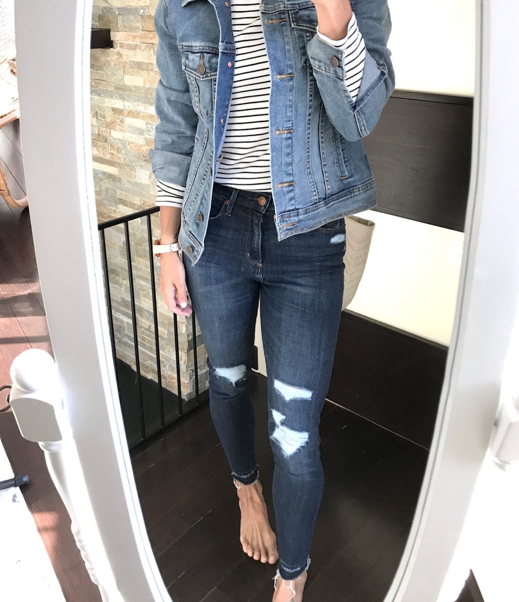 Most clicked items, distressed jeans