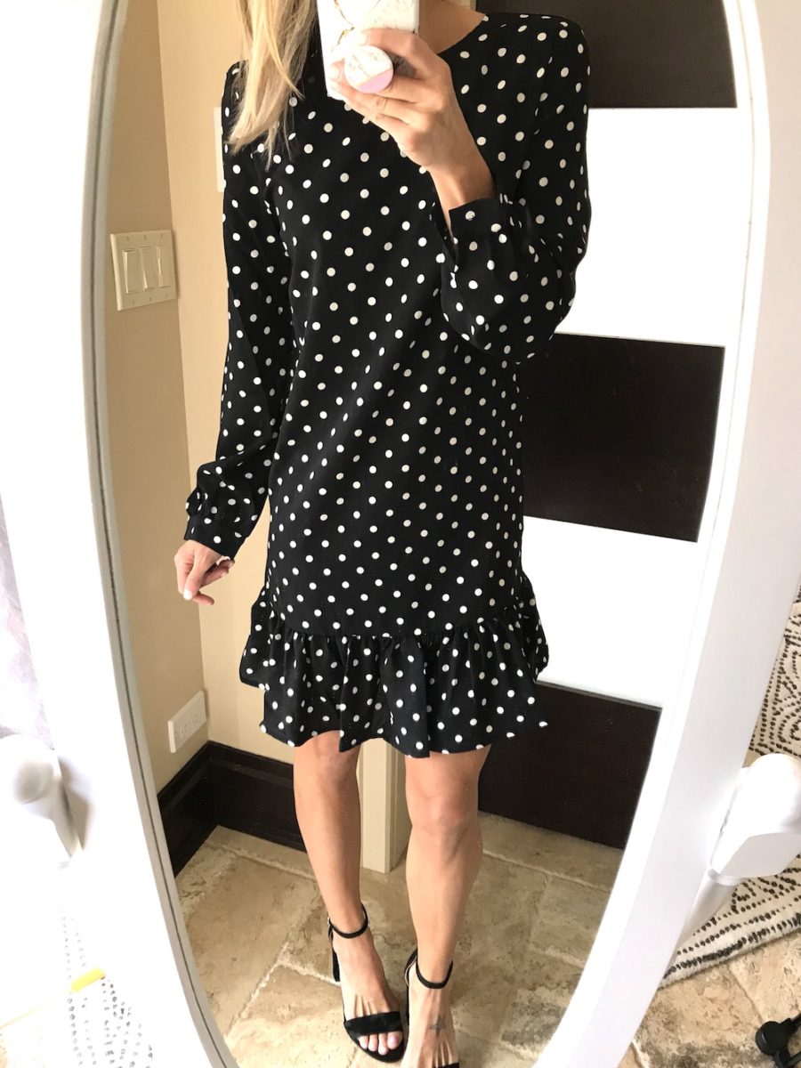What's new in my closet, polka dot dress and heels