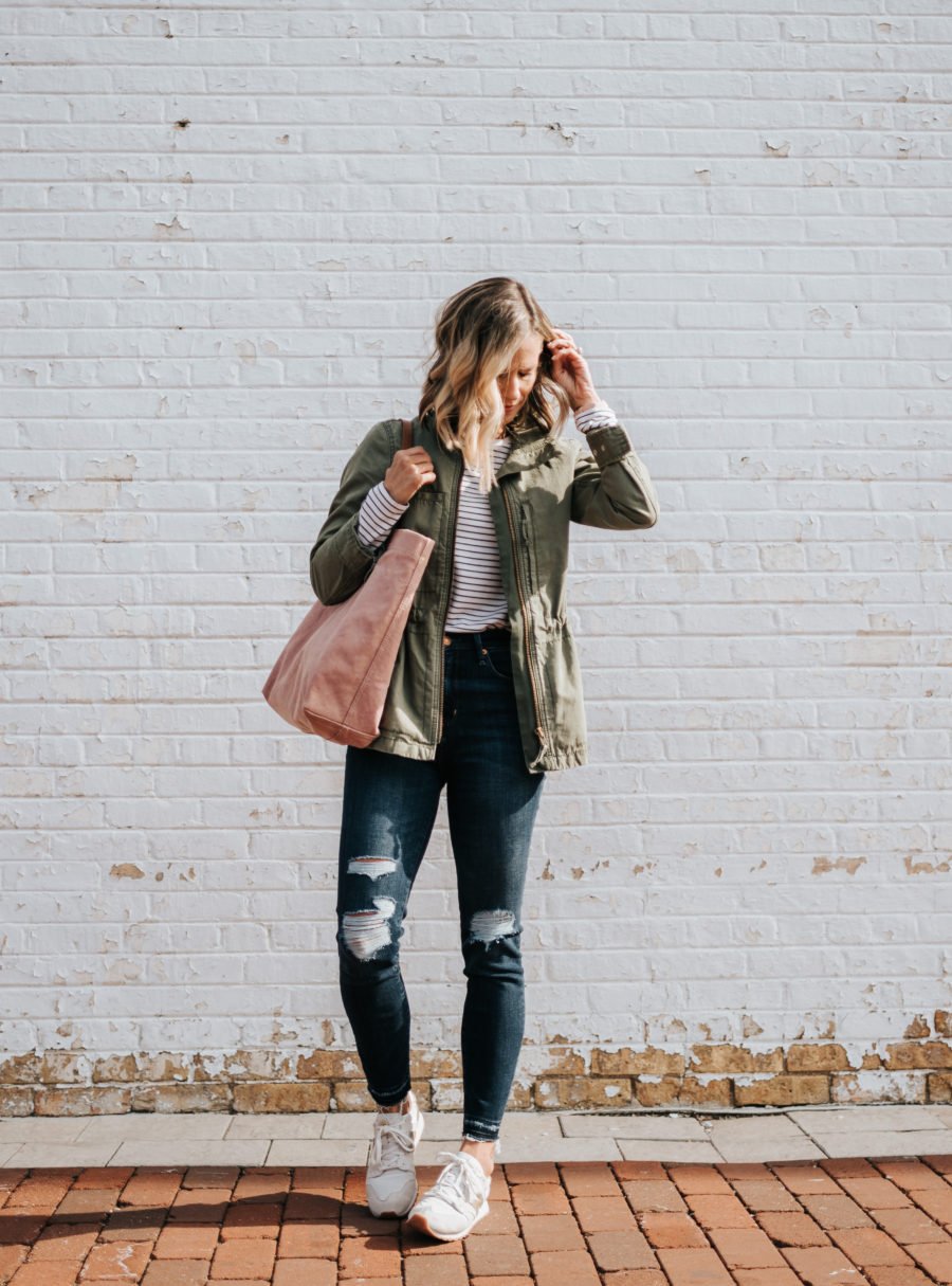High rise ankle jeans