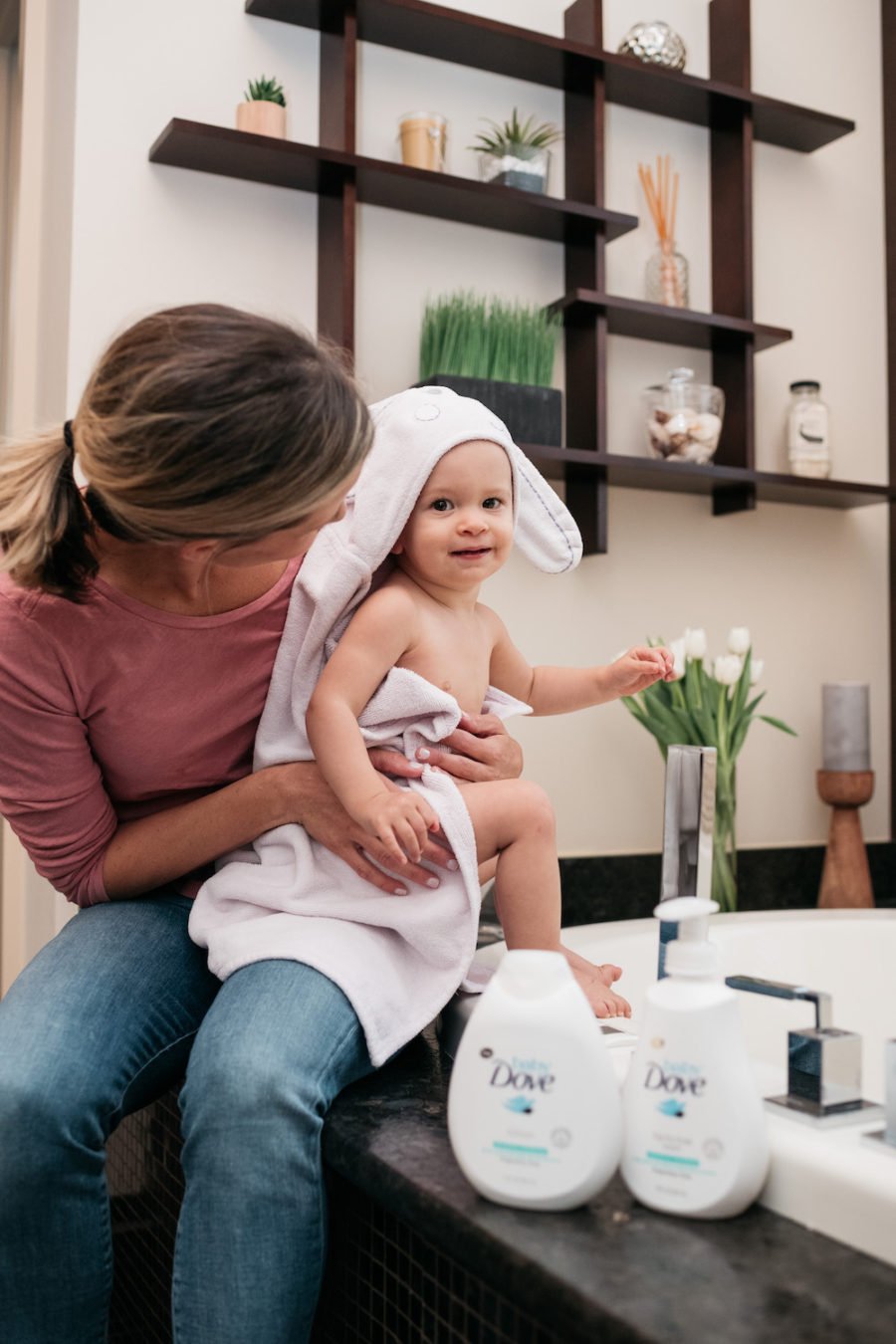 Baby bath time