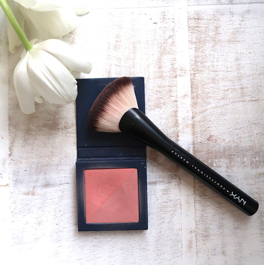 Beautycounter Powder Blush Duo (in Bloom/Tulip) | NYX brush (c/o)