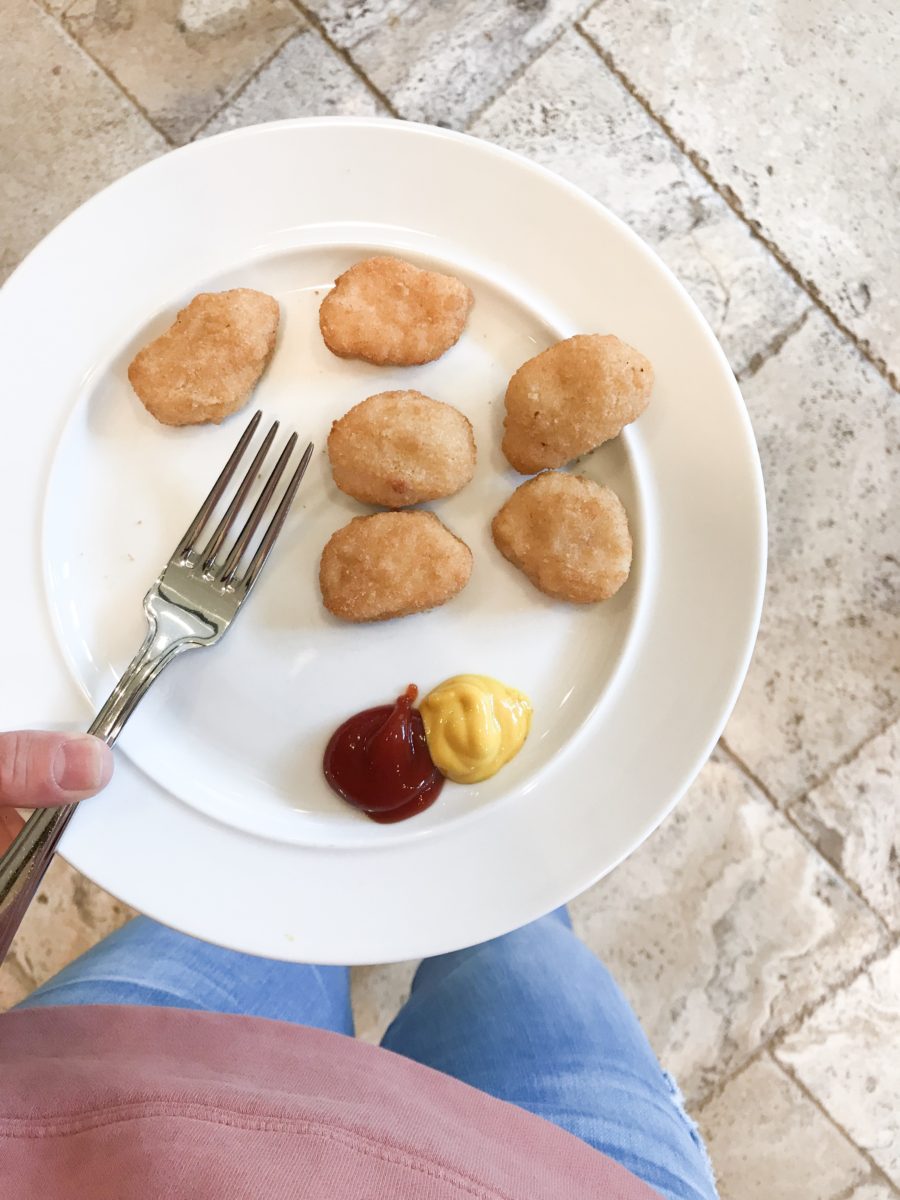 3 day food diary--organic chicken nuggets