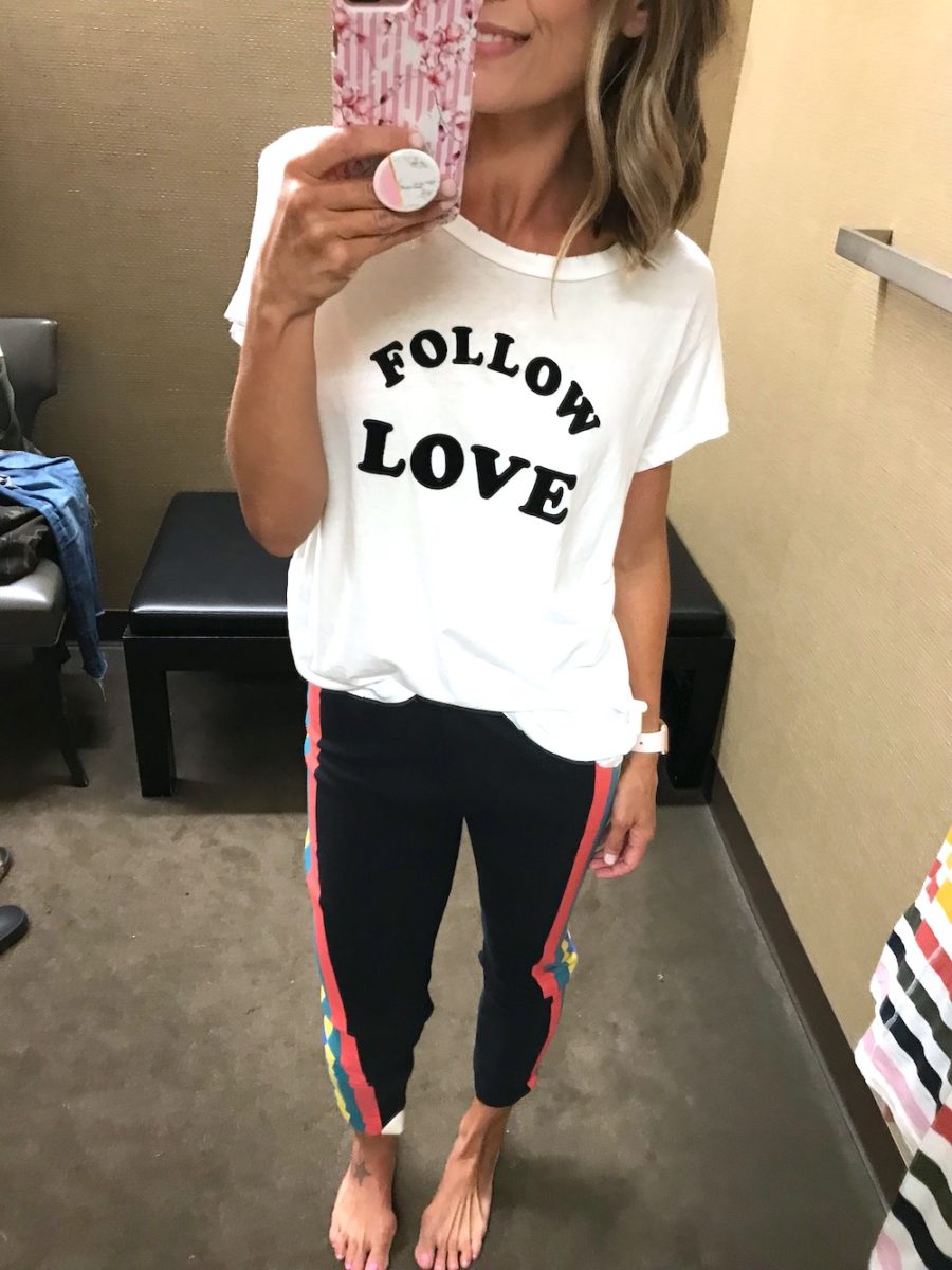 Try on, graphic tee and joggers
