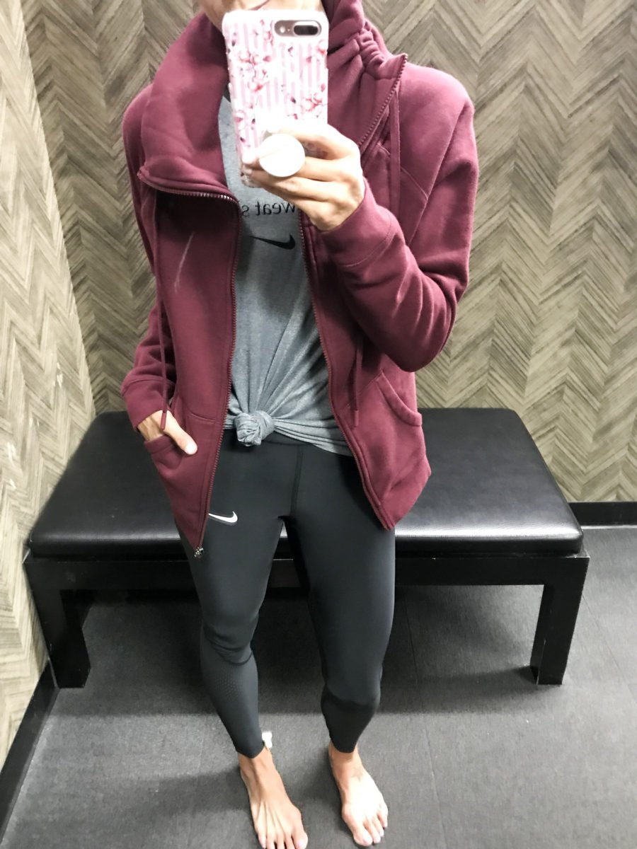 Activewear, jacket, tank, and leggings