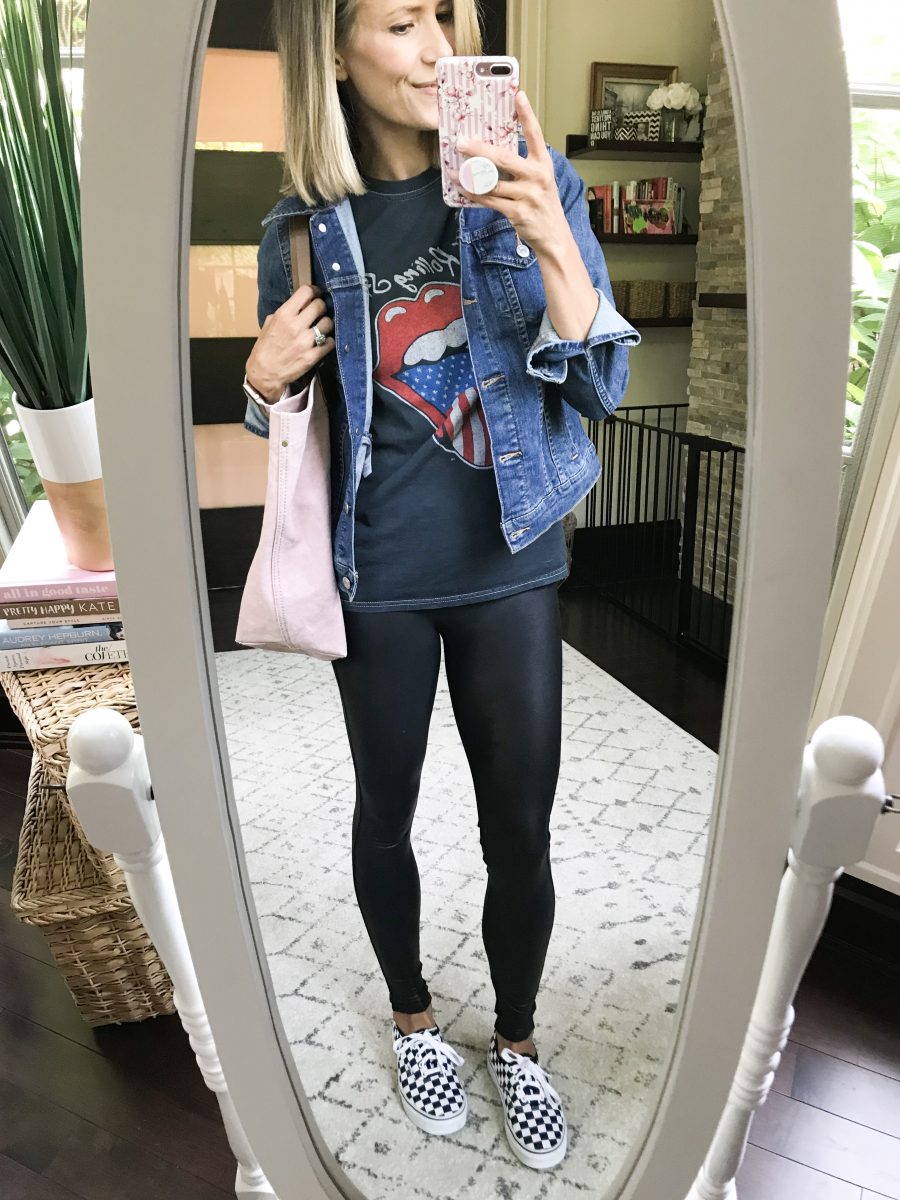 Faux leather leggings