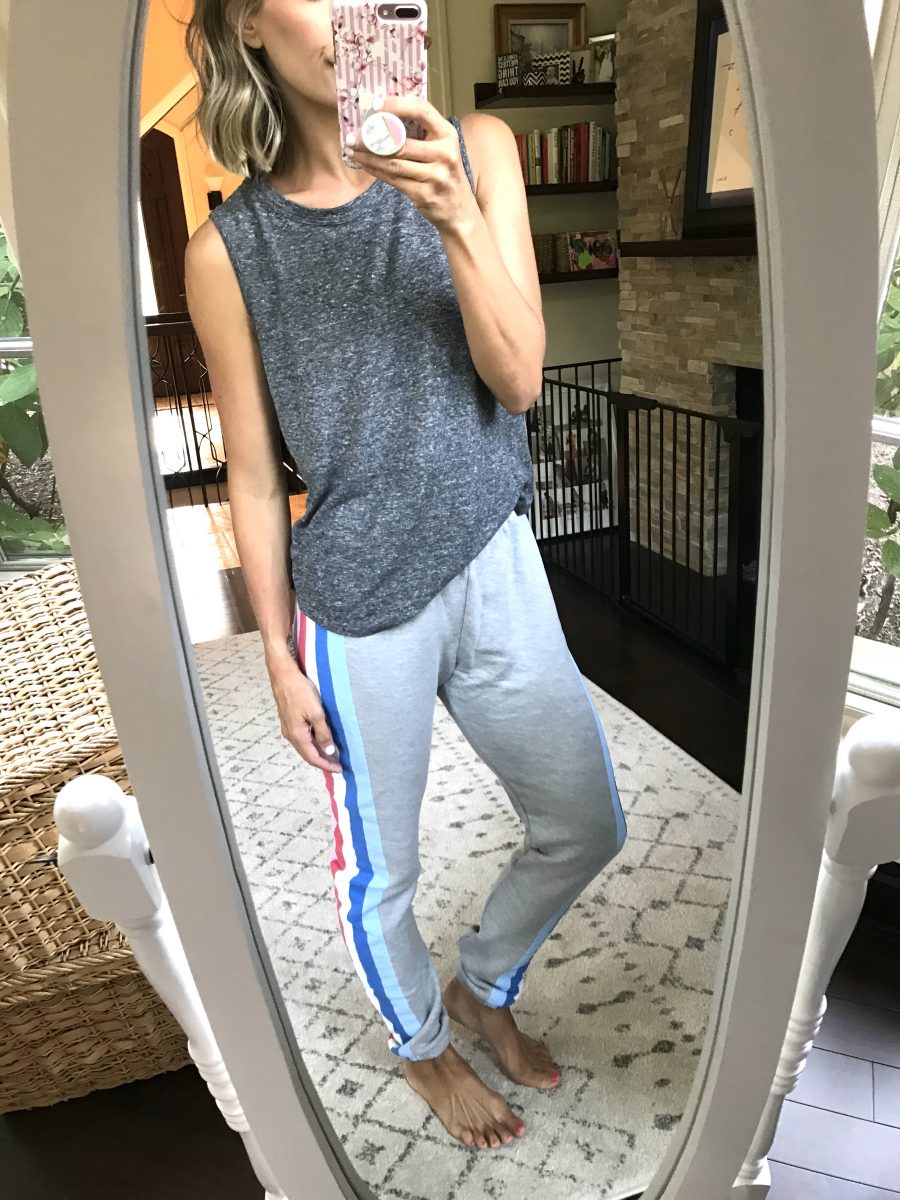#ootd, sweatpants and tank
