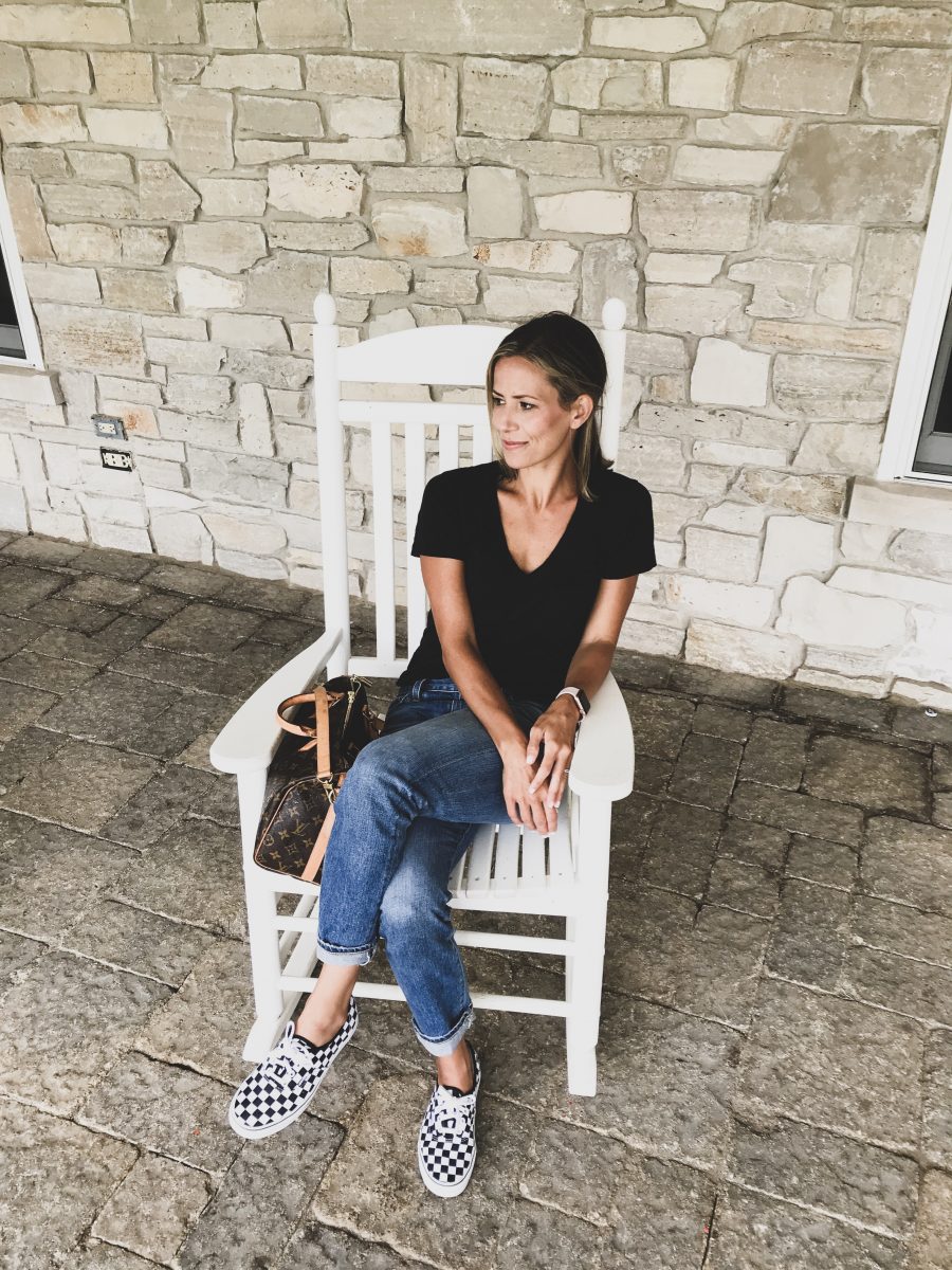 Tee, boyfriend heans, Vans