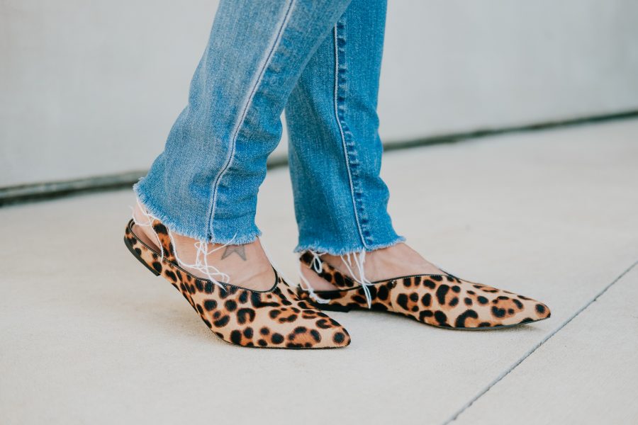 Leopard sling backs