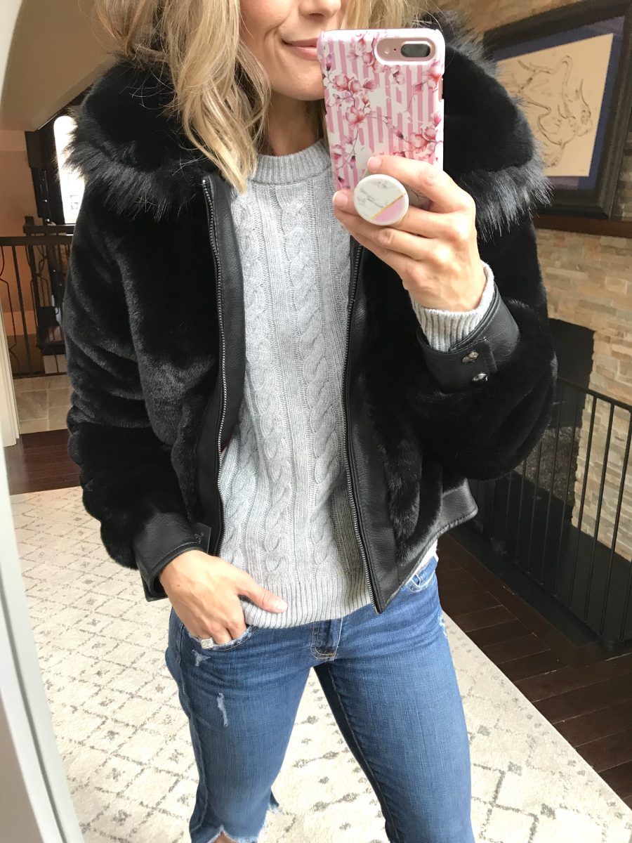 Blank denim black coat
