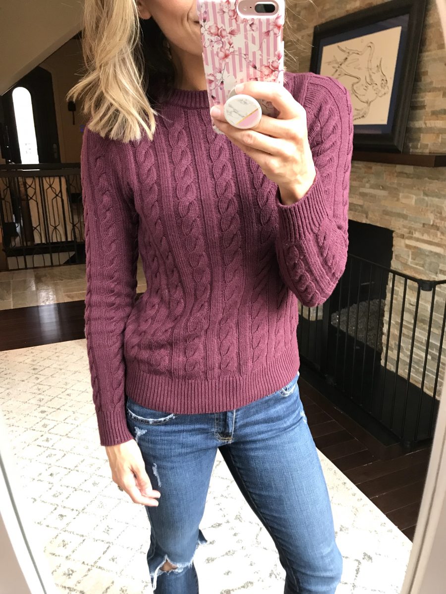 cable knit sweater