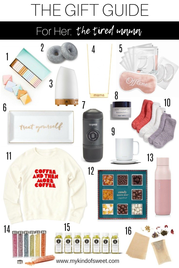 Holiday Gift Guide for her, the tired mama