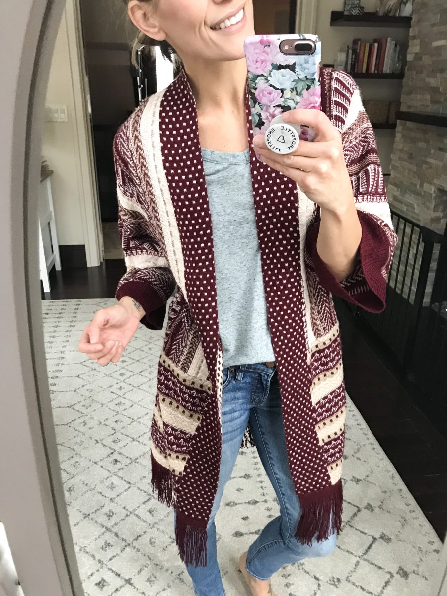 November Amazon haul, sweater kimono