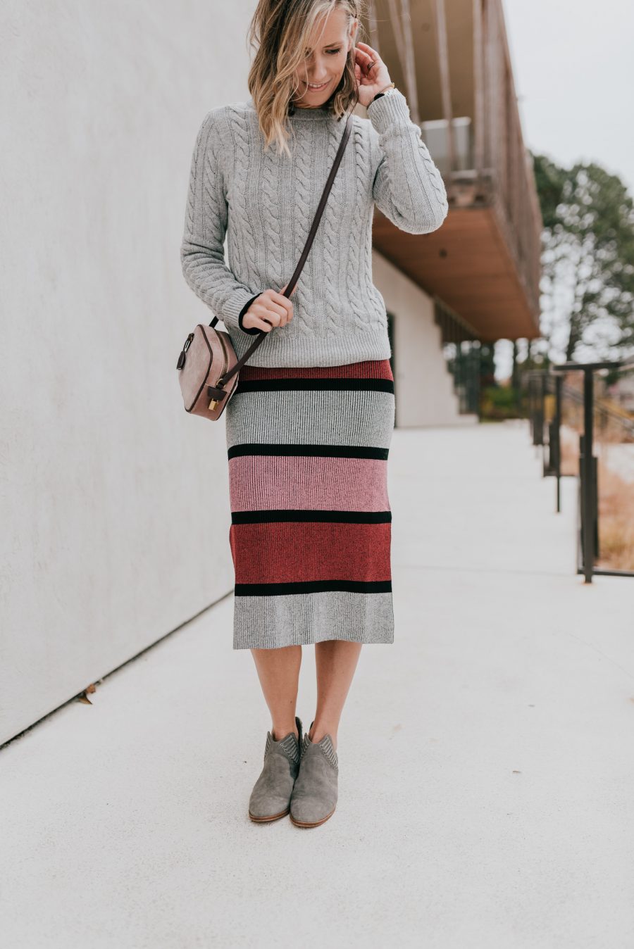 Cable knit sweater