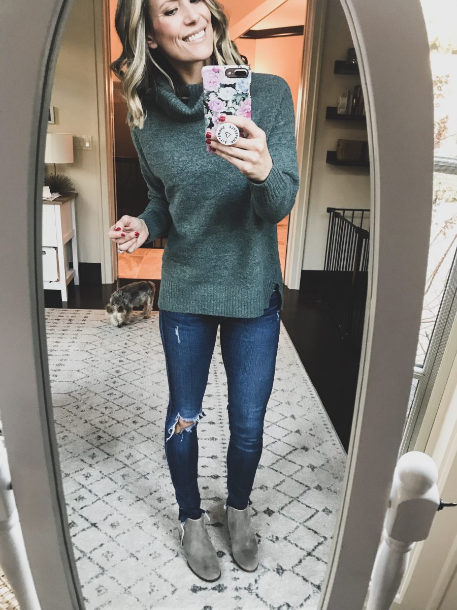 Instagram round up, turtleneck, AG denim, and booties