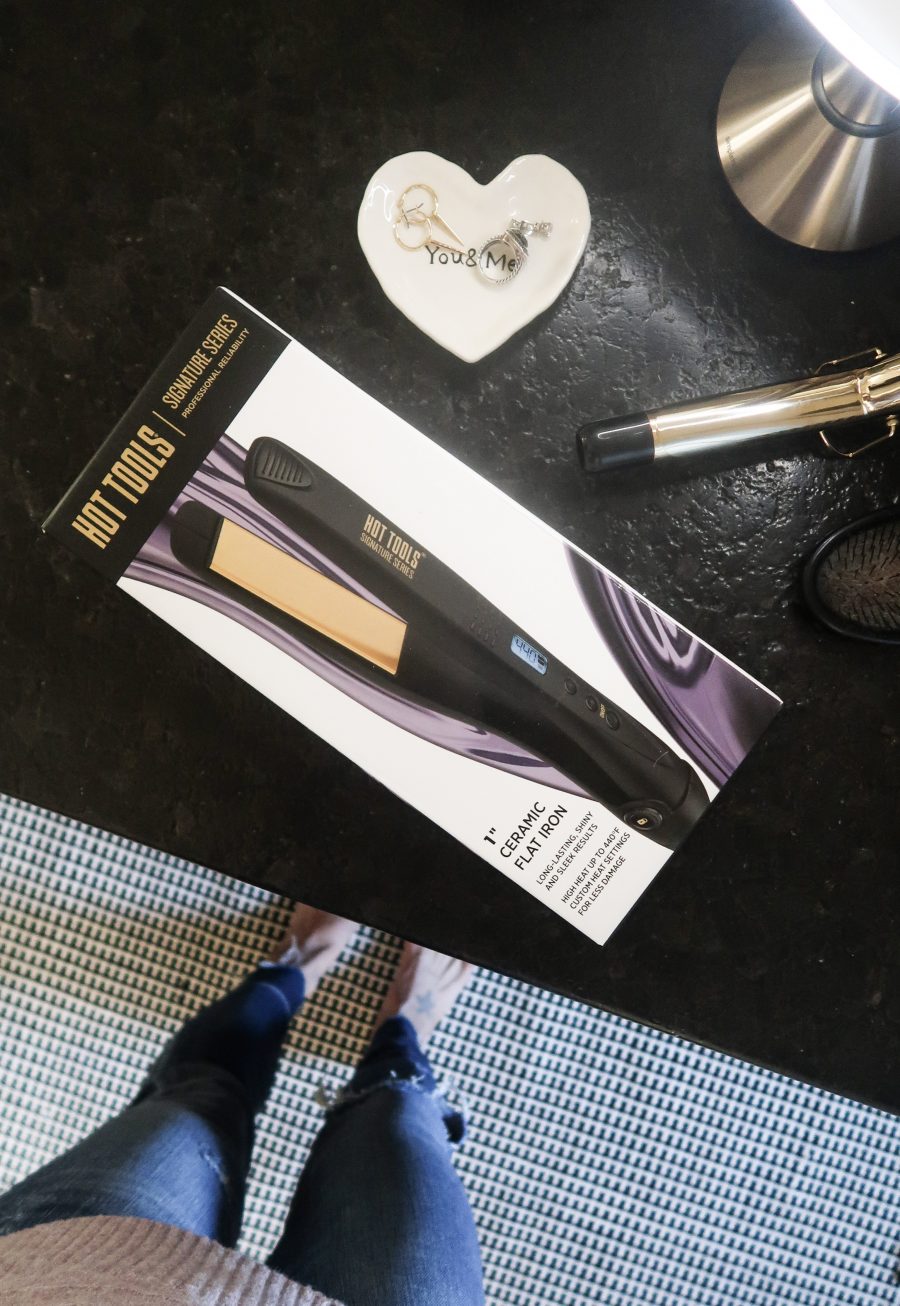Hot tools flat iron, loose waves