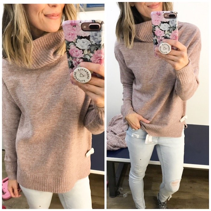 Old Navy winter try on haul, turtleneck and denim