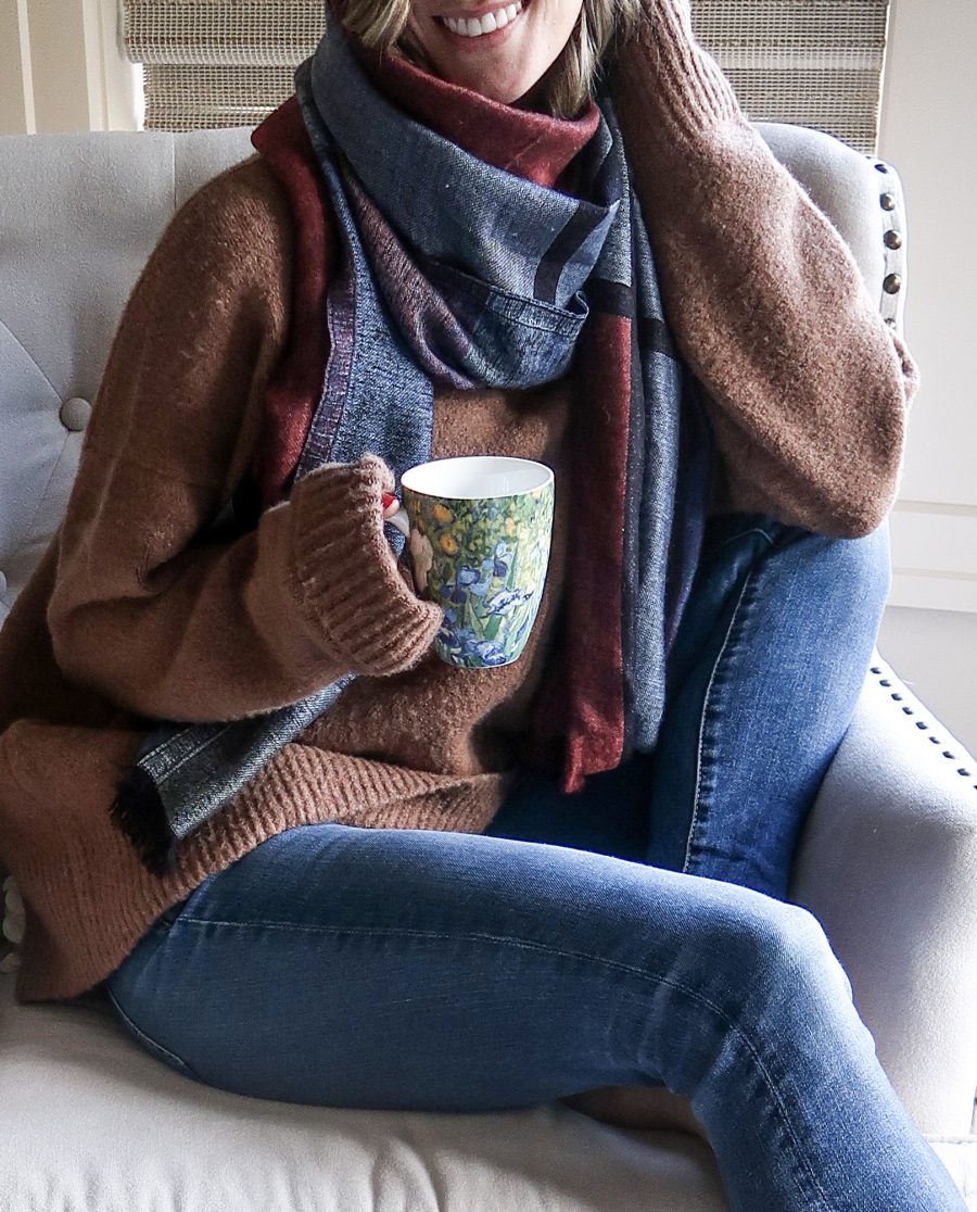 Unique gift ideas for moms, Mondrian composition shawl