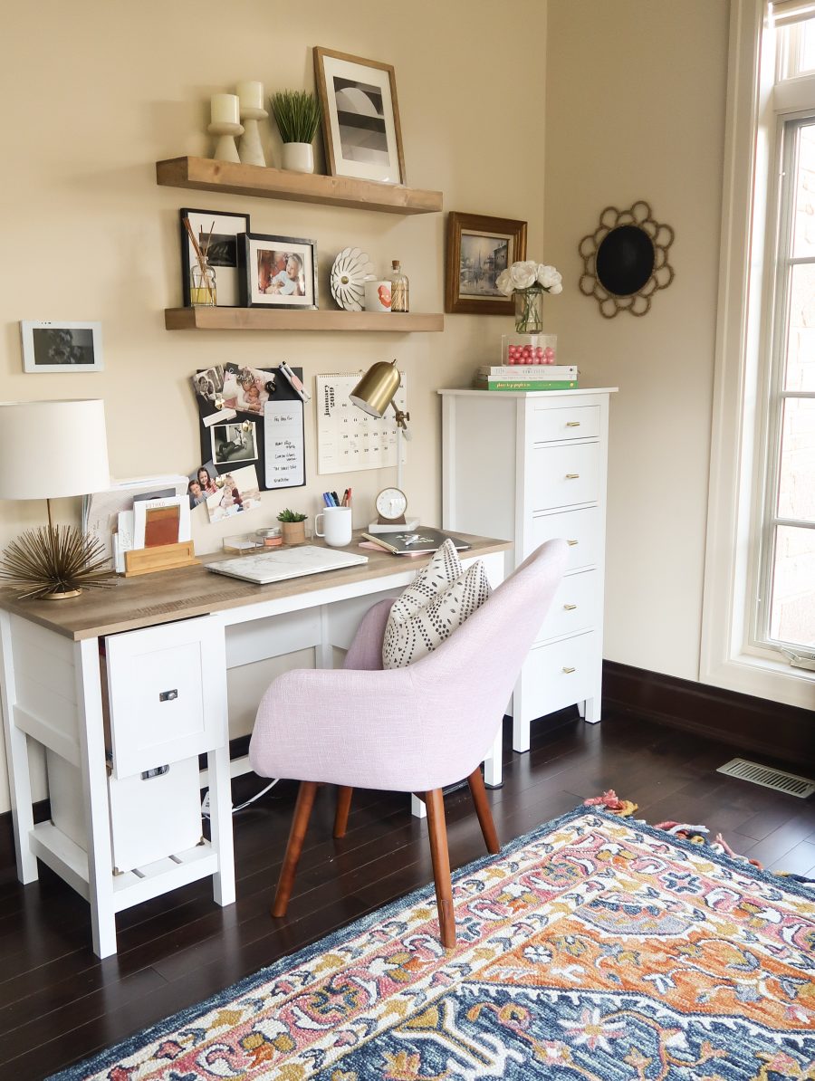 Home office refresh, desk storage and organization