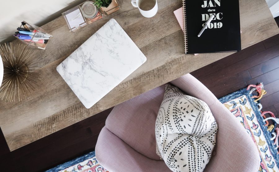 Home office refresh, desk storage and organization