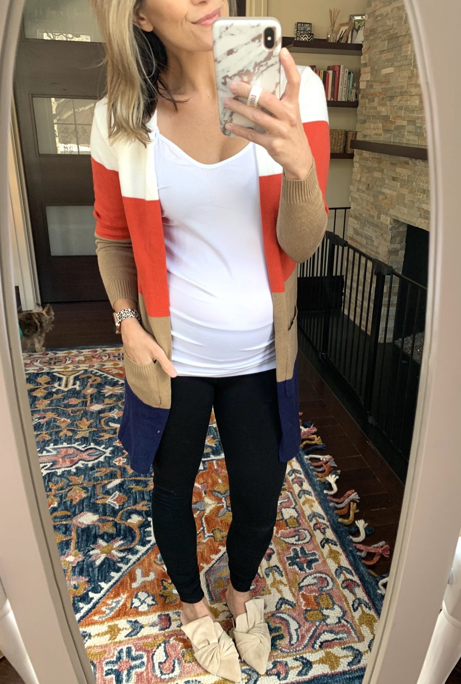 Amazon fashion, color block cardigan