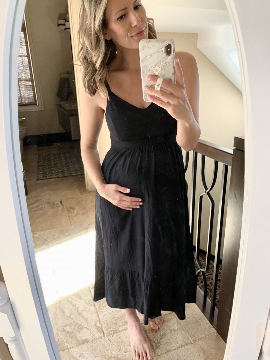 black maxi dress