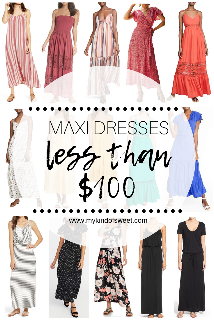 maxi dresses less than $100