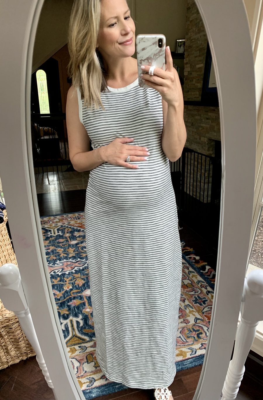 May Amazon Fashion Haul--misses, striped maxi dress