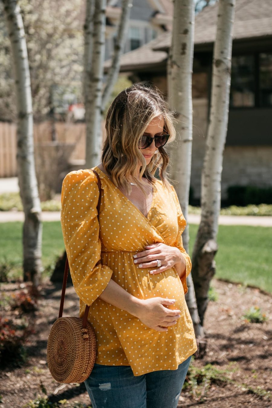 The Color Of The Summer: Golden Yellow
The perfect yellow maternity top, jeans, and espadrille wedges