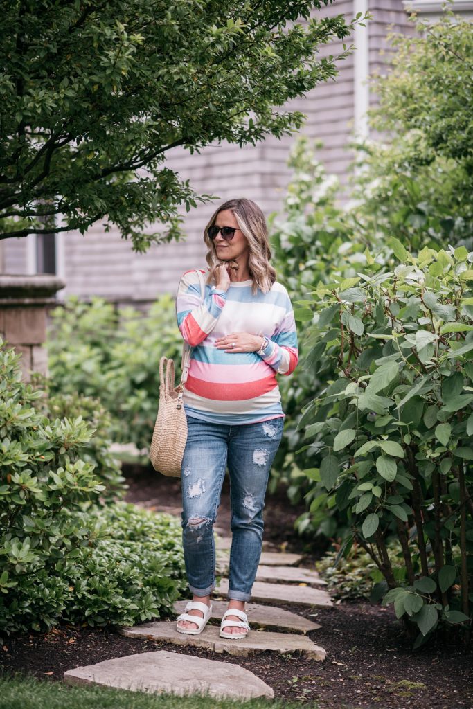 Today's Amazon Fashion Favorite is my striped tunic from last summer. It's back in stock and an easy way to add a little color to your day...