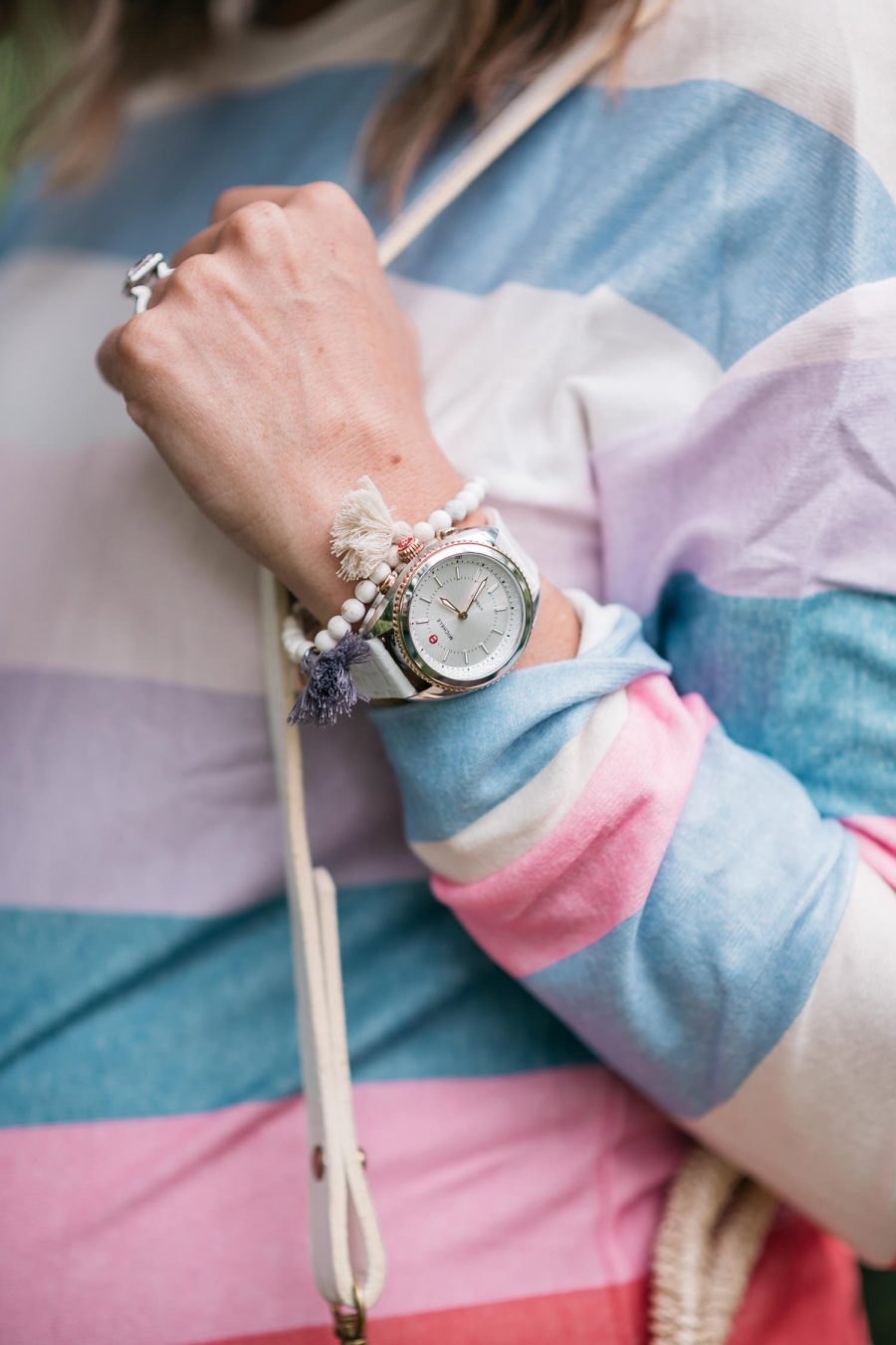 Best sellers of June, striped tee and watch