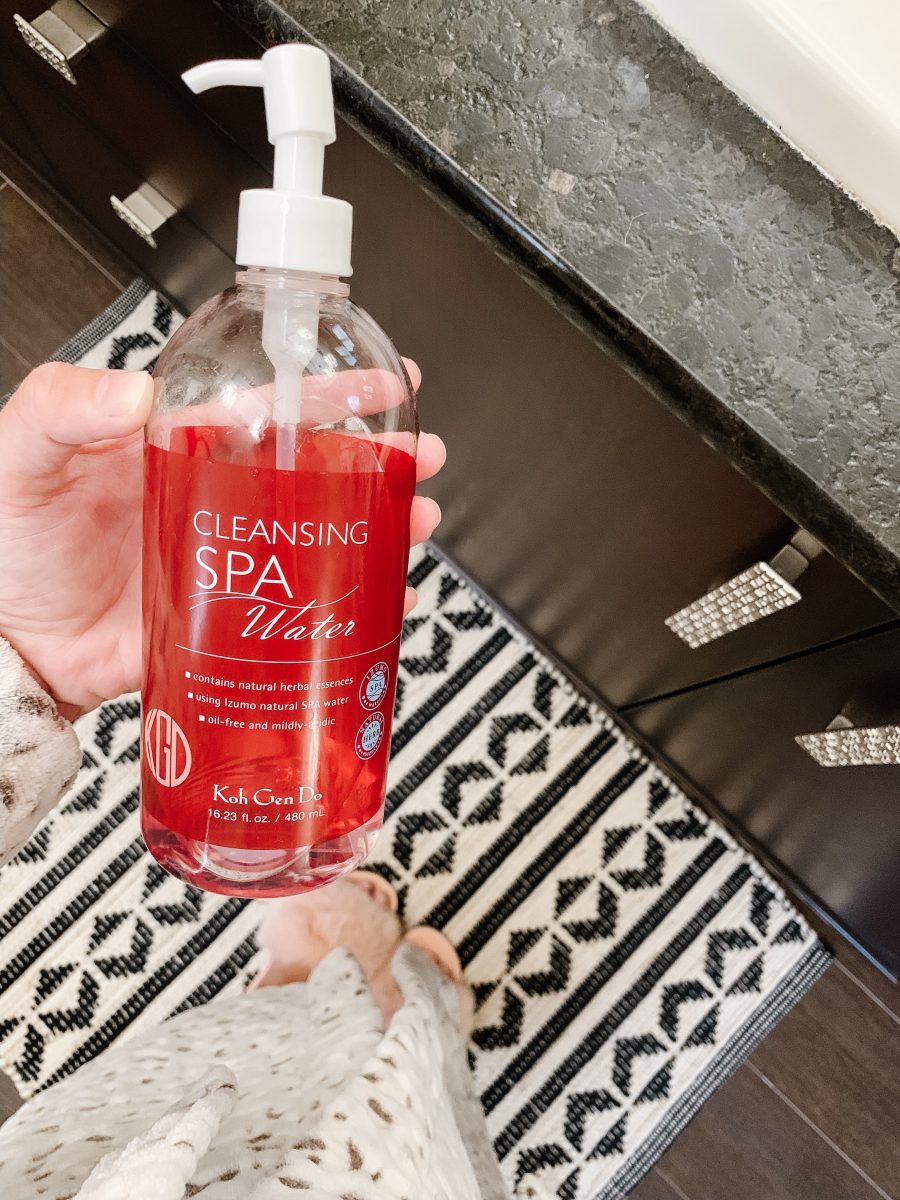Current Skin Care Routine, cleansing spa water