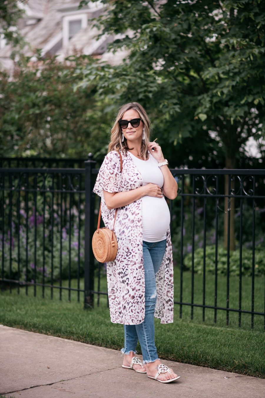 31 Week Bump Update + Leopard Kimono