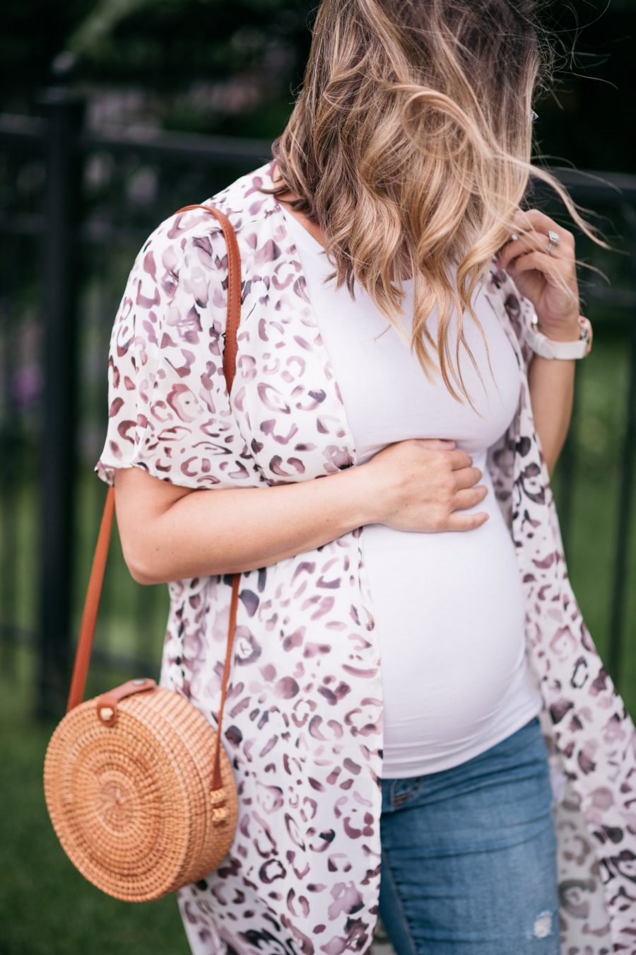 31 Week Bump Update + Leopard Kimono