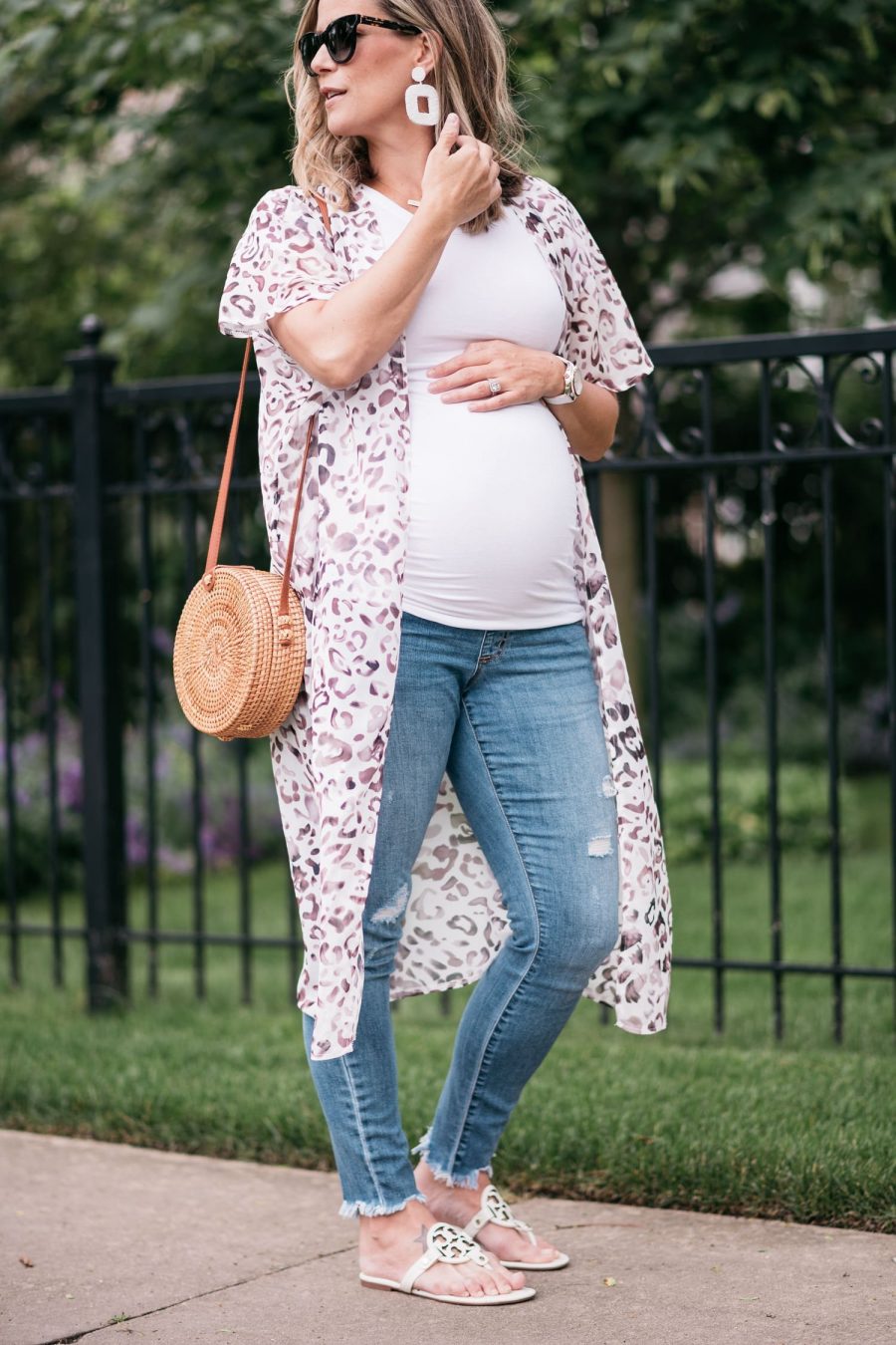 31 Week Bump Update + Leopard Kimono
