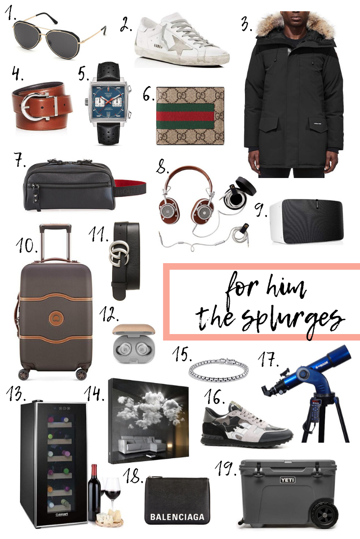 Holiday gift guide for him, splurge products