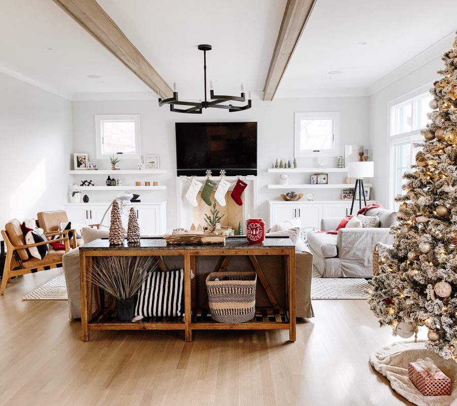 Christmas tree and stockings
