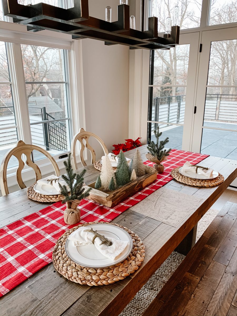 Holiday decor, a simple table setting